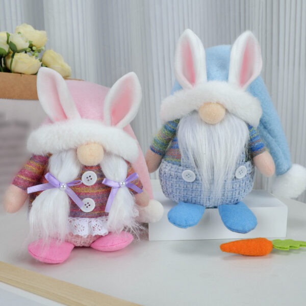 Easter Faceless Rabbit Sitting Doll Ears - Image 3