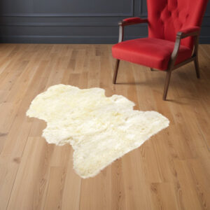 2' X 3' Natural New Zealand Sheepskin Wool Area Rug