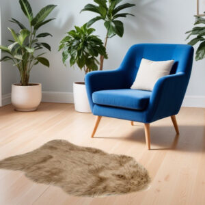 2' X 3' Tan Shag Area Rug