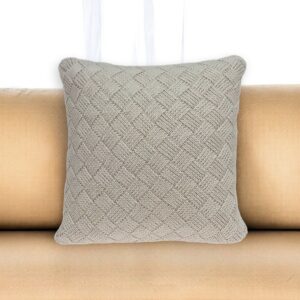 20" X 7" X 20" Charming Transitional Beige Accent Pillow Cover With Poly Insert