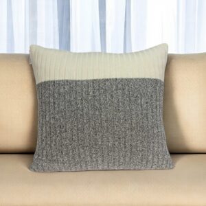 20" X 7" X 20" Beautiful Transitional Tan Accent Pillow Cover With Poly Insert