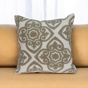 20" X 7" X 20" Bling Ivory Pillow Cover With Poly Insert