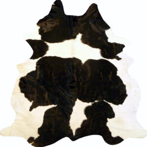 5' X 6' Brown And White Cowhide Handmade Area Rug