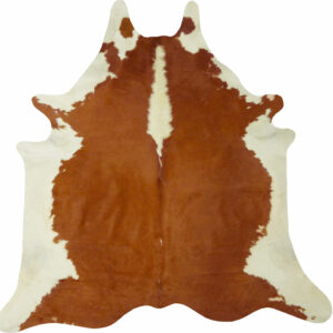 6' X 7' Brown And White Cowhide Handmade Area Rug