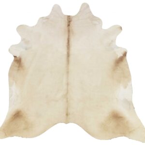 6' X 7' Champagne Cowhide Handmade Area Rug