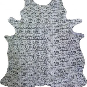 6' X 7' Black And White Cowhide Handmade Area Rug