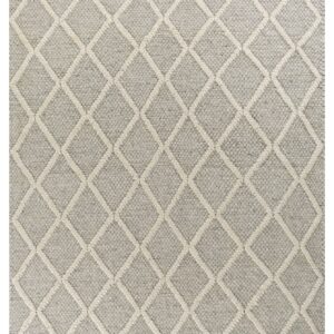 5' X 7'  Wool Grey Area Rug
