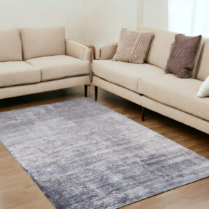 5' X 7'  Viscose Slate Area Rug
