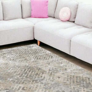 10' X 13' Sand Silver Area Rug