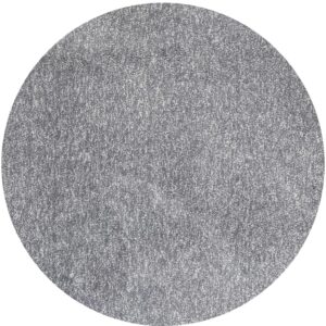 6' Gray Hand Woven Round Rug