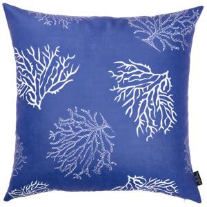 18" Blue and White Throw Pillow Cover