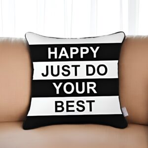 18" Black and White Throw Pillow Cover