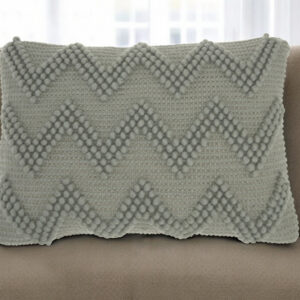 14" X 20" Light Gray Chevron Cotton Blend Lumbar Throw Pillow With Texture