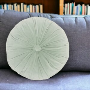 16" X 16" Mint Green Round Velvet