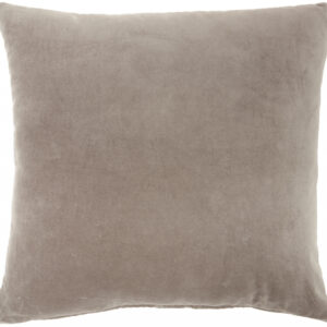 Taupe Soft Velvet Accent Throw Pillow
