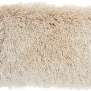 14" X 20" Beige Throw Pillow