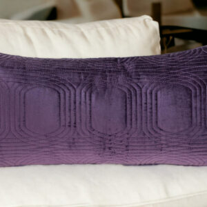12" X 24" Purple Cotton Blend Throw Pillow