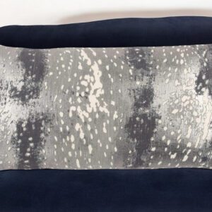 14" X 26" Gray Cotton Throw Pillow