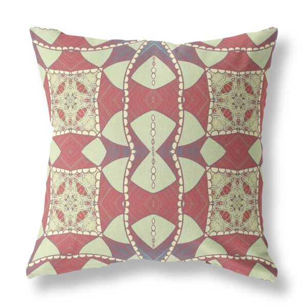 16" Muted Magenta Cosmic Circle Boho Suede Throw Pillow