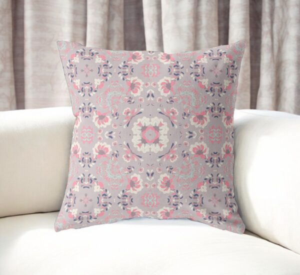 20" Pink Suede Throw Pillow