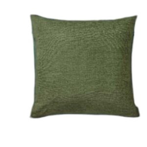 Set Of Four 17" X 17" Fern Green Polyester Zippered Pillow Cover
