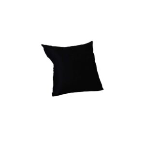 Set Of Two 16" X 16" Black Polyester Zippered Pillow Cover
