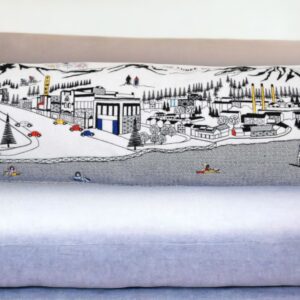 46" White Bend Daylight Skyline Lumbar Decorative Pillow