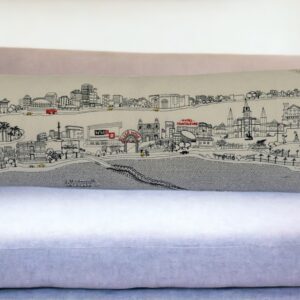 46" White New Orleans Daylight Skyline Lumbar Decorative Pillow