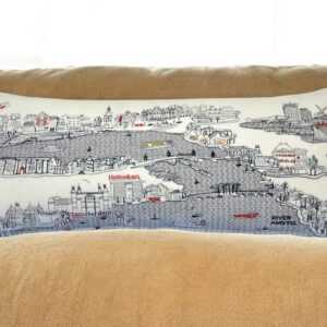 14" X 35" Cream Hometown Pride Wool Lumbar Throw Pillow