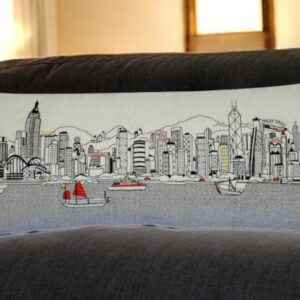 14" X 35" Cream Hometown Pride Wool Lumbar Throw Pillow