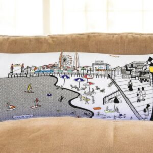 14" X 35" Cream Hometown Pride Wool Lumbar Throw Pillow