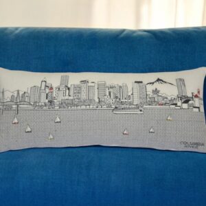14" X 35" Cream Hometown Pride Wool Lumbar Throw Pillow