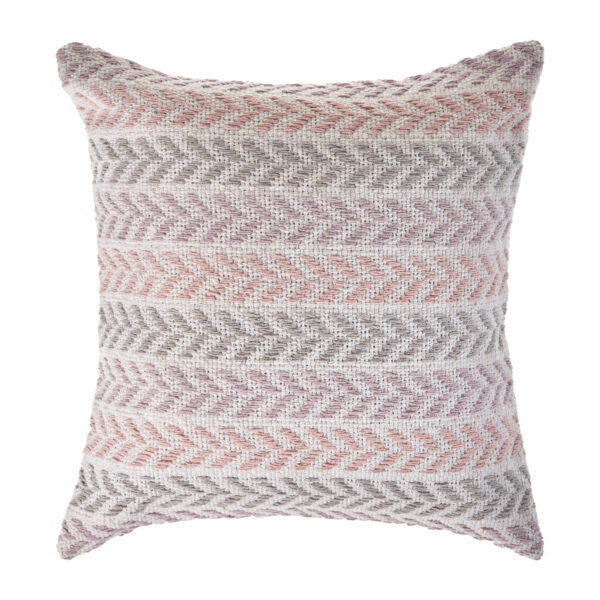 18" Purple and White Throw Pillow