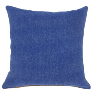 20" X 20" Classic Blue 100% Cotton Zippered Pillow