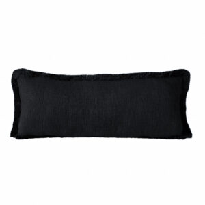 14" X 36" Jet Black 100% Cotton Zippered Pillow