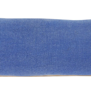 14" X 36" Classic Blue 100% Cotton Zippered Pillow
