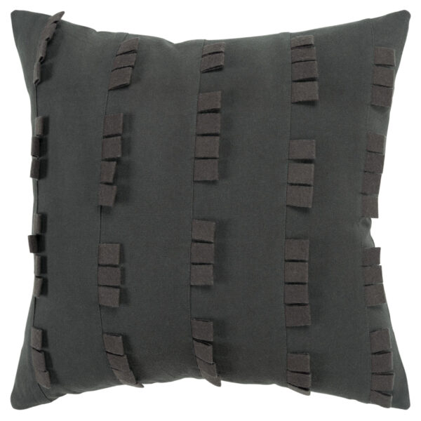 20" Gray Cotton Pillow