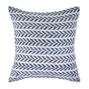 Set of Two 18" X 18" Blue Beach Chevron Cotton Zippered Pillow