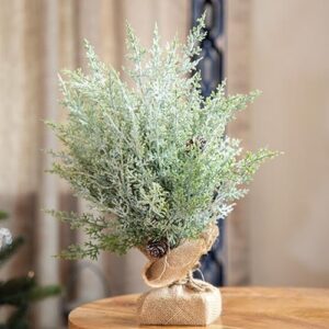 Frosted Woodland Cedar Tree, 15"