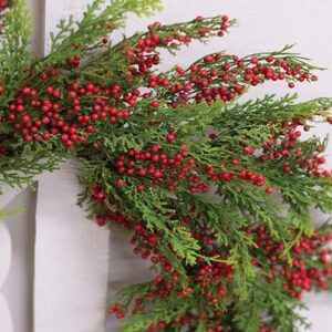 Merry Red Berries & Cedar Wreath, 24"