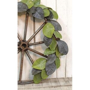Vintage Glitter Magnolia Leaves Garland, 4ft