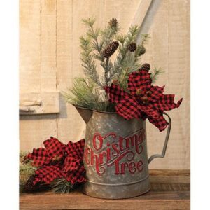 Buffalo Gingham Country Poinsettia