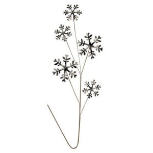 Black & White Plaid Snowflake Spray, 27"