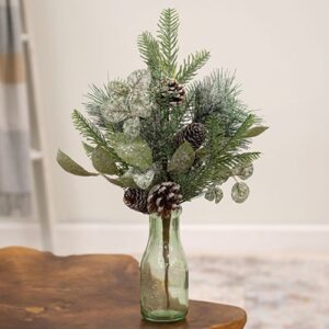 Newport Snowy Mixed Greens & Cone Pick, 16"