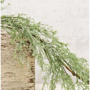 Ice Glazed Cedar Garland, 5ft