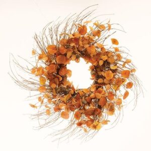 Penny Leaf Wreath, 26", Orange