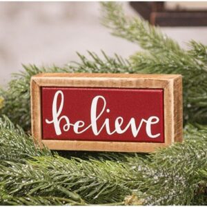 Mini Believe Box Sign