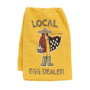 Local Egg Dealer Dish Towel, 29" Sq.