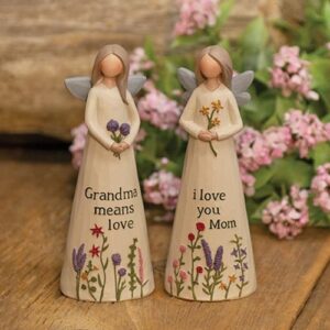 I Love You Mom Resin Angel