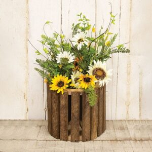 Natural Lath Hanging Wood Lantern